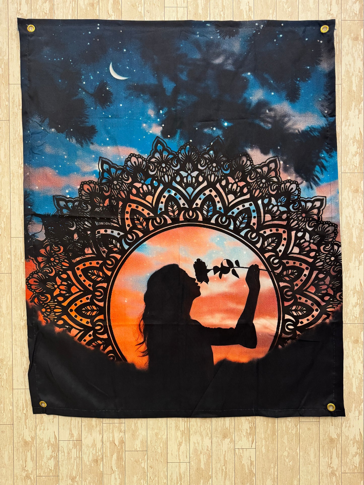 Rose Mandala Tapestry